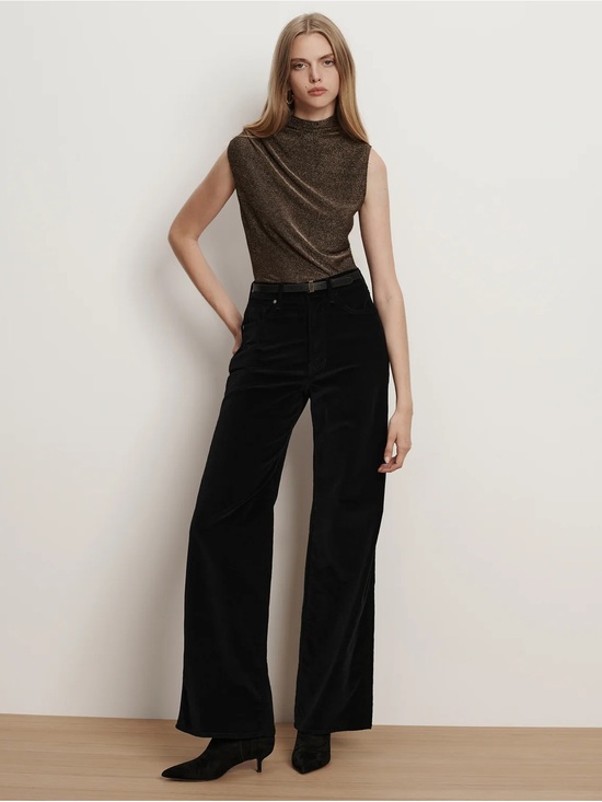 Veronica Beard Pants - Veronica Beard Taylor Velvet Wide-Leg Pant size 32